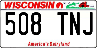 WI license plate 508TNJ