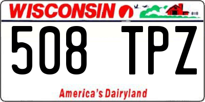 WI license plate 508TPZ
