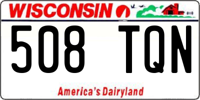WI license plate 508TQN