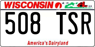 WI license plate 508TSR