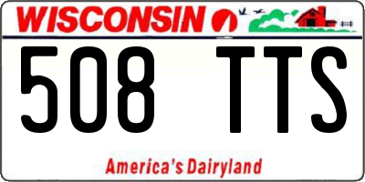 WI license plate 508TTS