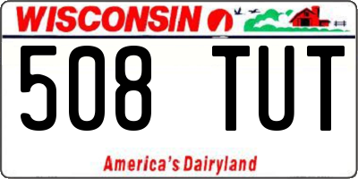 WI license plate 508TUT