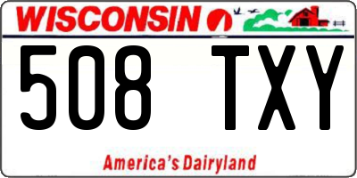 WI license plate 508TXY
