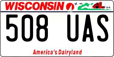 WI license plate 508UAS