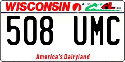 WI license plate 508UMC