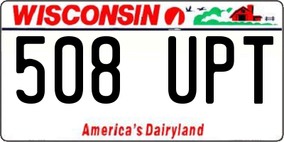 WI license plate 508UPT