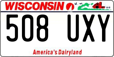 WI license plate 508UXY