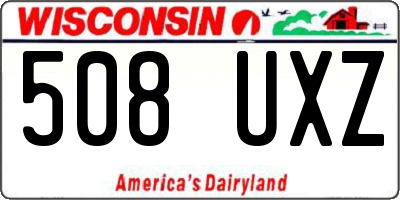 WI license plate 508UXZ