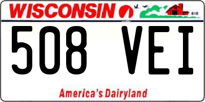 WI license plate 508VEI