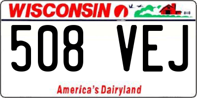 WI license plate 508VEJ