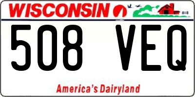 WI license plate 508VEQ