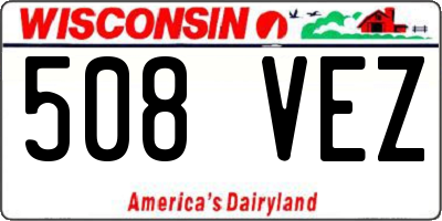 WI license plate 508VEZ