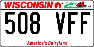 WI license plate 508VFF