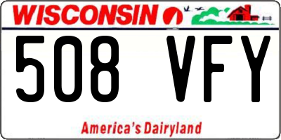 WI license plate 508VFY