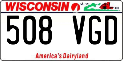 WI license plate 508VGD