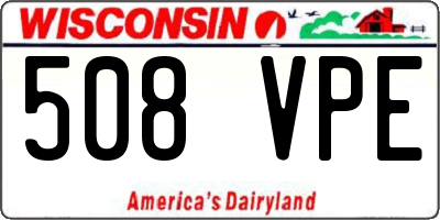WI license plate 508VPE