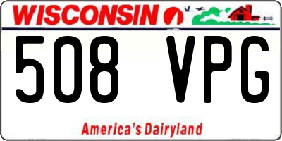 WI license plate 508VPG