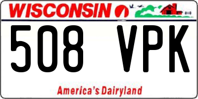 WI license plate 508VPK