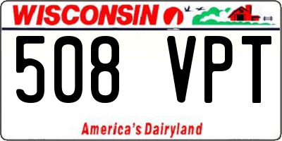 WI license plate 508VPT