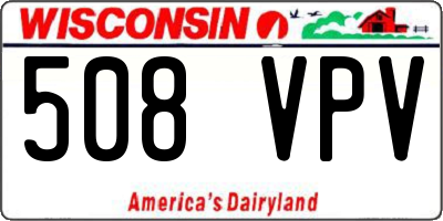 WI license plate 508VPV