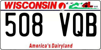WI license plate 508VQB
