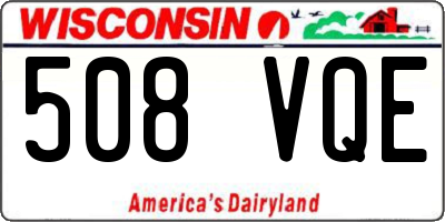 WI license plate 508VQE