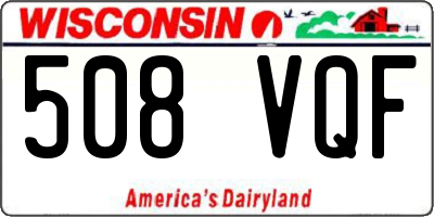 WI license plate 508VQF