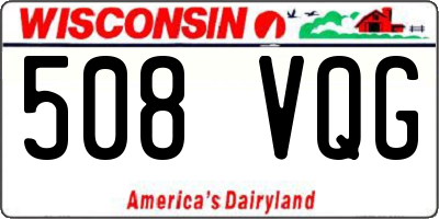 WI license plate 508VQG