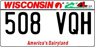 WI license plate 508VQH