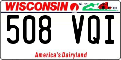 WI license plate 508VQI