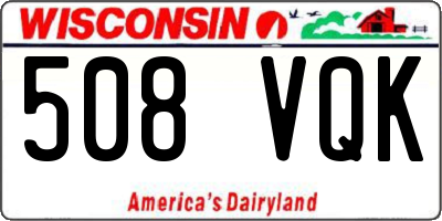 WI license plate 508VQK