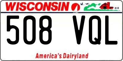 WI license plate 508VQL