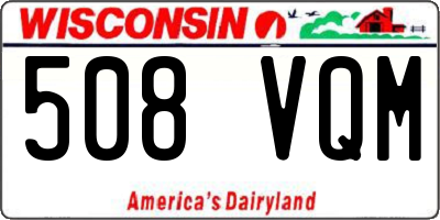 WI license plate 508VQM