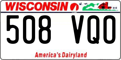 WI license plate 508VQO
