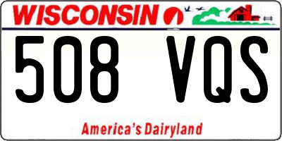 WI license plate 508VQS