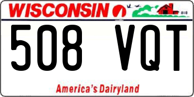 WI license plate 508VQT