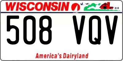 WI license plate 508VQV