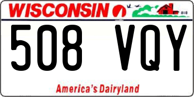 WI license plate 508VQY