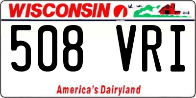 WI license plate 508VRI