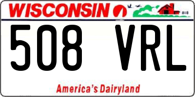 WI license plate 508VRL