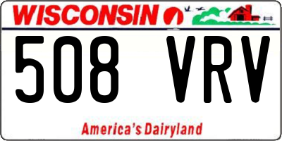WI license plate 508VRV