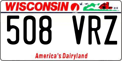 WI license plate 508VRZ