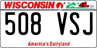 WI license plate 508VSJ