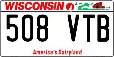 WI license plate 508VTB