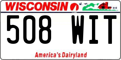 WI license plate 508WIT