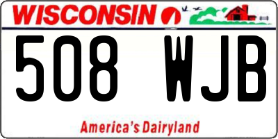 WI license plate 508WJB