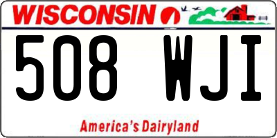 WI license plate 508WJI
