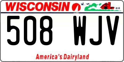 WI license plate 508WJV
