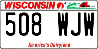 WI license plate 508WJW