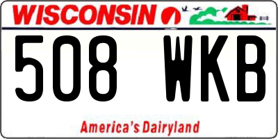 WI license plate 508WKB